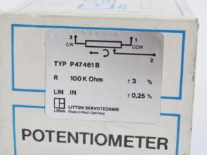 Litton Servotechnik P47461B Potentiometer -unused/OVP-