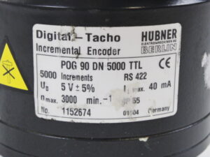 Hubner POG 90 DN 5000 TTL Incremental Encoder -used-