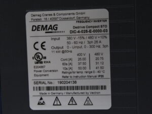 DEMAG DIC-4-025-E-0000-03 Dedrive Compact Frequenzumrichter -OVP/unused-