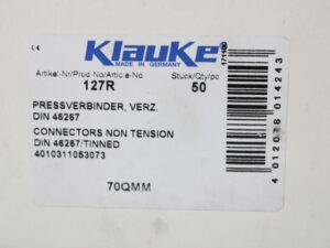 Klauke 127R Pressverbinder 70qmm 50 Stück -unused/OVP-