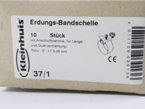 Kleinhuis Erdungs-Bandschelle 37/1 17,5-48mm 10 Stück -unused/OVP-