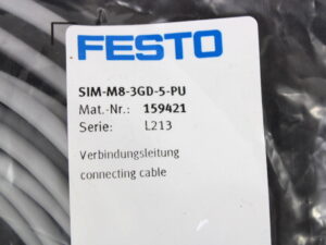 FESTO SIM-M8-3GD5-PU Connecting Cable -ovp/unused-