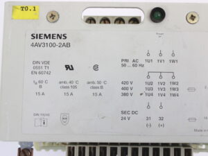 SIEMENS 4AV3100-2AB GLEICHRICHTERGERAET DREIPHASIG -used-