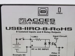 Acces I/O USB-IIRO-8-RoHs Isolated Digital Inputs And 8 Relay Outputs -unused-
