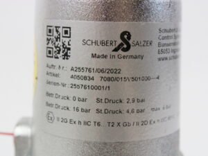 Schubert & Salzer Druckgesteuertes Sitzventil 4050834  -unused-