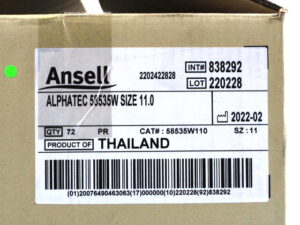72x Ansell AlphaTec Solvex 58535W Size 11 Nitril-Chemikalienhandschuhe – OVP/unused –