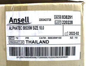 72x Ansell AlphaTec Solvex 58535W Size 10 Nitril-Chemikalienhandschuhe – OVP/unused –