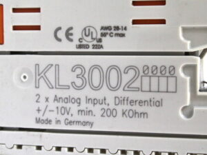 Beckhoff KL3002 2-Kanal-Analog-Eingang Buskoppler – used –