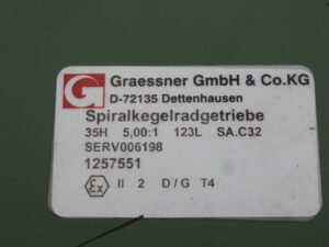 Graessner GmbH Getriebe 35H 5,00:1 123L SA.C32 -unused-