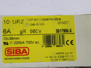 SIBA 6A 5017906.6 Sicherung -unused-