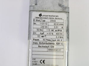 Dunkermotoren D544 Rechtslauf / CW + Hirschmann Stas 3k Netzstecker -used-