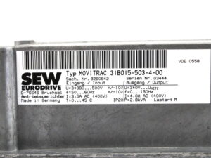 SEW 31B015-503-4-00 8260842 Movitrac 2,8kVA Frequenzumrichter – used –