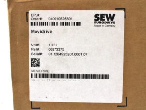 SEW Movidrive MDV60A0022-5A3-4-0T 08240728 3,8kVA Frequenzumrichter – OVP/unused –