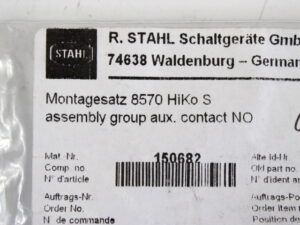 R. STAHL Montagesatz 8570 HikoS -used-