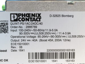 PHOENIX CONTACT 2866789 QUINT-PS/1AC/24DC/40 -used-