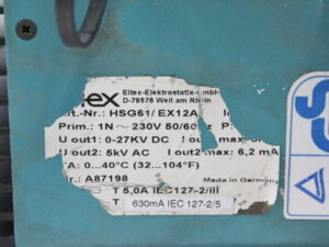 eltex HSG61/EX12A Hochspannungsnetzteil -used-