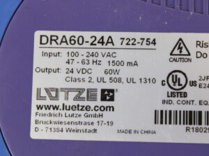 LUTZE DRA60-24A Netzteil 722-754 -used-