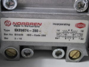 Norgren SXE9674-Z60-60-23N Magnetventil -used-