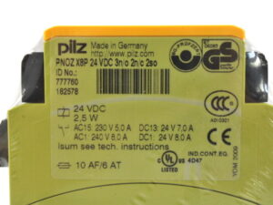 PILZ PNOZ X8P 777760 24VDC 3n/0 2n/c 2so Kanal-Sicherheitsrelais – unused –