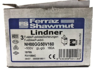 3x Ferraz Shawmut NH00GG50V160 160A Sicherungseinsatz – OVP/unused –