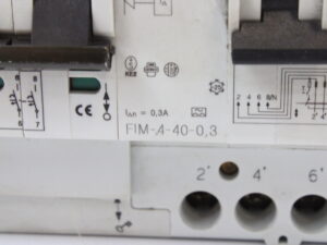 Eaton/Moeller FAZ-4-C40 Überstromschlater + FIM-4-40-0,3 Leistungsschutzschalter -used-