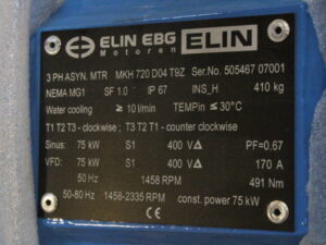 ELIN EBG MKH 720 D04 T9Z Elektromotor 75 kW -unused-