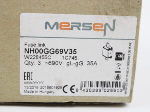 Mersen / Ferraz Shawmut NH00GG69V35 Sicherungseinsatz 3 Stück -unused/OVP-