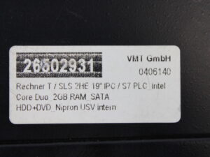 VMT GmbH Rack PC T / SLS 2HE 19″ IPC / S7 PLC Intel HDD+DVD -used-