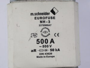 M.Schneider Eurofuse NH 3  3370500A7  Sicherungseinsatz + ÖVE 3.SU5 Sicherungsunterteil  -used-