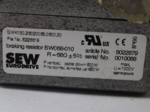 SEW EURODRIVE GWK150.36020068.0600.30 Aluminiumwiderstand -used-