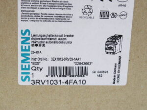 SIEMENS 3RV1031-4FA10 Leistungsschalter -unused/OVP-