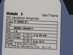 Knick VariTrans P 15028 H1 Normsignaltrenner, DC-Isolation Amplifier -OVP/unused-