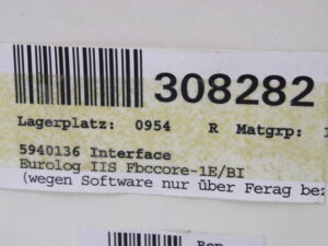 Syslogic FBCORE-1E/BI Eurolog IIS 5940136 Interface -OVP/unused-