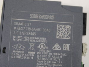 SIEMENS 6ES7138-6AA01-0BA0 SIMATIC ET 200SP -unused-