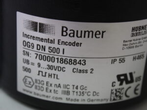 Baumer HÜBNER BERLIN OGN DN 500 I Incremental Encoder -used-