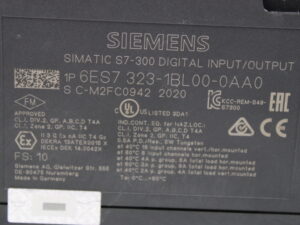 SIEMENS 6ES7323-1BL00-0AA0 SIMATIC S7-300, DIGITAL INPUT/OUTPUT FS: 10 -used-